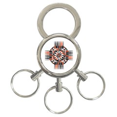 Geometric Celtic Cross 3-ring Key Chains by linceazul