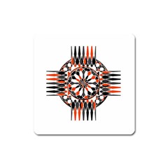 Geometric Celtic Cross Square Magnet by linceazul