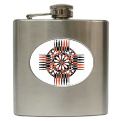 Geometric Celtic Cross Hip Flask (6 Oz) by linceazul