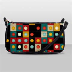 Colors On Black Shoulder Clutch Bags by linceazul