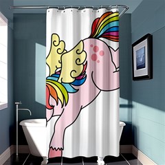 Unicorn Arociris Raimbow Magic Shower Curtain 36  X 72  (stall)  by Nexatart