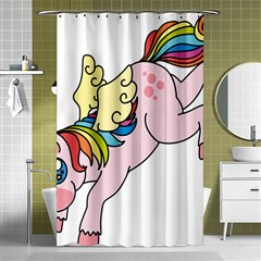 Unicorn Arociris Raimbow Magic Shower Curtain 48  X 72  (small)  by Nexatart