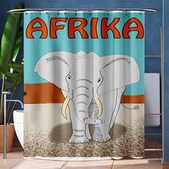 Africa Elephant Animals Animal Shower Curtain 60  X 72  (medium)  by Nexatart