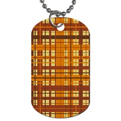 Plaid Pattern Dog Tag (two Sides) by linceazul