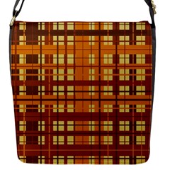 Plaid Pattern Flap Messenger Bag (s) by linceazul