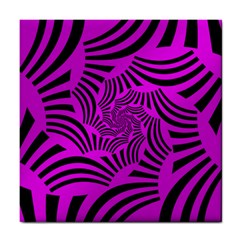 Black Spral Stripes Pink Tile Coasters by designworld65