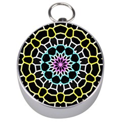 Colored Window Mandala Silver Compasses by designworld65