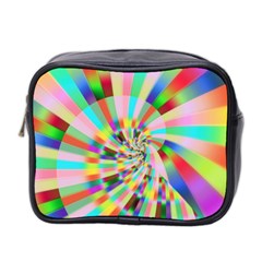 Irritation Funny Crazy Stripes Spiral Mini Toiletries Bag 2-side by designworld65