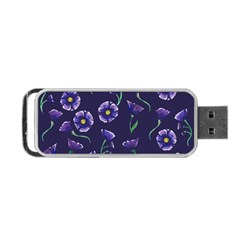 Floral Violet Purple Portable Usb Flash (two Sides) by BubbSnugg