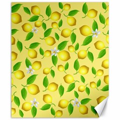 Lemon Pattern Canvas 8  X 10  by Valentinaart