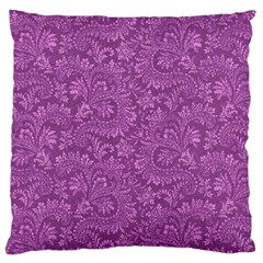 Floral Pattern Large Flano Cushion Case (two Sides) by ValentinaDesign