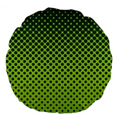 Halftone Circle Background Dot Large 18  Premium Round Cushions by Nexatart