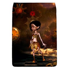 Steampunk, Cute Little Steampunk Girl In The Night With Clocks Flap Covers (l)  by FantasyWorld7