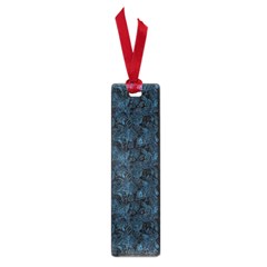 Blue Flower Glitter Look Small Book Marks by gatterwe