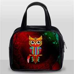 Cute Owl, Mandala Design Classic Handbags (2 Sides) by FantasyWorld7