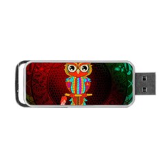 Cute Owl, Mandala Design Portable Usb Flash (two Sides) by FantasyWorld7