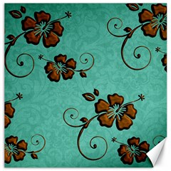 Chocolate Background Floral Pattern Canvas 12  X 12   by Nexatart