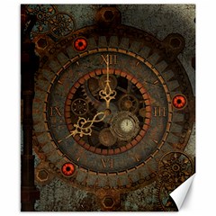 Steampunk, Awesome Clocks Canvas 8  X 10  by FantasyWorld7