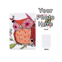Summer Colourful Owl T Shirt Playing Cards 54 (mini)  by AmeeaDesign