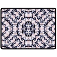 Futuristic Geo Print Double Sided Fleece Blanket (large)  by dflcprints