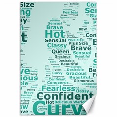 Belicious World Curvy Girl Wordle Canvas 24  X 36  by beliciousworld