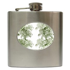 Trees Tile Horizonal Hip Flask (6 Oz) by Nexatart