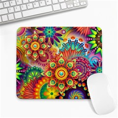 Colorful Abstract Pattern Kaleidoscope Large Mousepads by paulaoliveiradesign