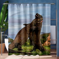 Komodo Dragons Fight Shower Curtain 60  X 72  (medium)  by Nexatart