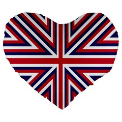 Alternatively Mega British America Large 19  Premium Flano Heart Shape Cushions by Mariart