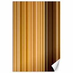 Brown Verticals Lines Stripes Colorful Canvas 20  X 30   by Mariart