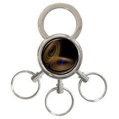 Wondrous Trajectorie Illustrated Line Light Black 3-ring Key Chains by Mariart