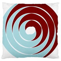 Double Spiral Thick Lines Blue Red Large Cushion Case (one Side) by Mariart