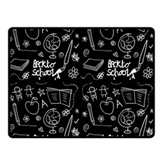 Back To School Double Sided Fleece Blanket (small)  by Valentinaart