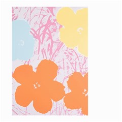 Flower Sunflower Floral Pink Orange Beauty Blue Yellow Small Garden Flag (two Sides) by Mariart