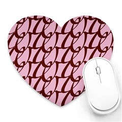 Letter Font Zapfino Appear Heart Mousepads by Mariart