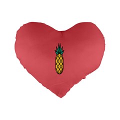 Pineapple Fruite Minimal Wallpaper Standard 16  Premium Heart Shape Cushions by Mariart