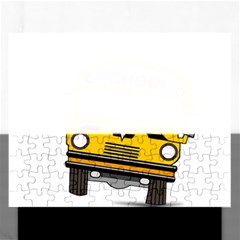 Back To School - School Bus Rectangular Jigsaw Puzzl by Valentinaart