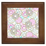 Donuts pattern Framed Tiles Front