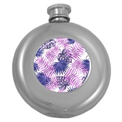 Tropical Pattern Round Hip Flask (5 Oz) by ValentinaDesign