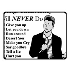 Rick Astley Fleece Blanket (small) by Powwow