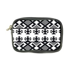 Model Traditional Draperie Line Black White Triangle Coin Purse by Mariart