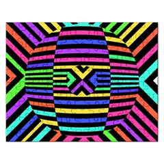 Optical Illusion Line Wave Chevron Rainbow Colorfull Rectangular Jigsaw Puzzl by Mariart