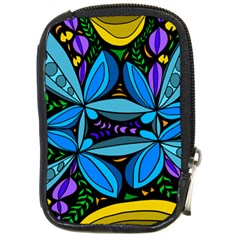 Star Polka Natural Blue Yellow Flower Floral Compact Camera Cases by Mariart