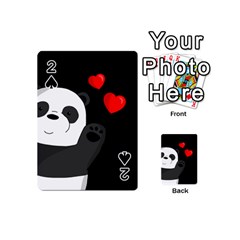 Cute Panda Playing Cards 54 (mini)  by Valentinaart