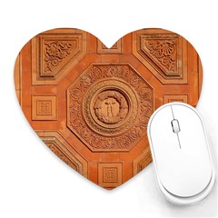 Symbolism Paneling Oriental Ornament Pattern Heart Mousepads by BangZart