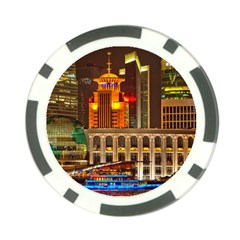 Shanghai Skyline Architecture Poker Chip Card Guard by BangZart