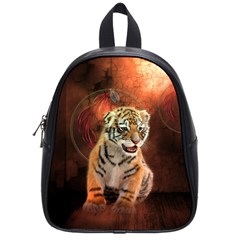 Cute Little Tiger Baby School Bag (small) by FantasyWorld7