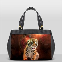 Cute Little Tiger Baby Office Handbags by FantasyWorld7