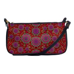 Hearts Can Also Be Flowers Such As Bleeding Hearts Pop Art Shoulder Clutch Bags by pepitasart