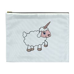 Unicorn Sheep Cosmetic Bag (xl) by Valentinaart